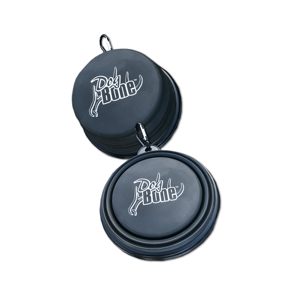 Collapsable Silicone Pet Travel Bowl DogBone Hunter