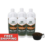 DogBone Wild Alaskan Omega-3 Fish Oil (6 Pack) + FREE Travel Bowl & Shipping